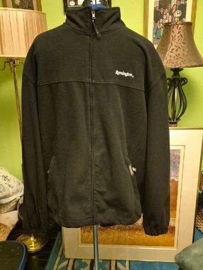 Remington Black Men's Lightweight Full-Zip Jacket With Full Zip Pockets.(#2023D)